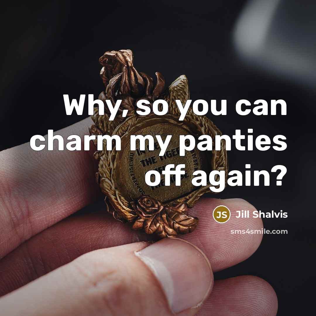 “Why, so you can charm my panties off again?…” quote by Jill Shalvis