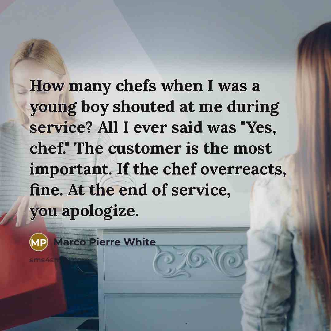 “How many chefs when I was a young boy shouted…” quote by Marco Pierre White
