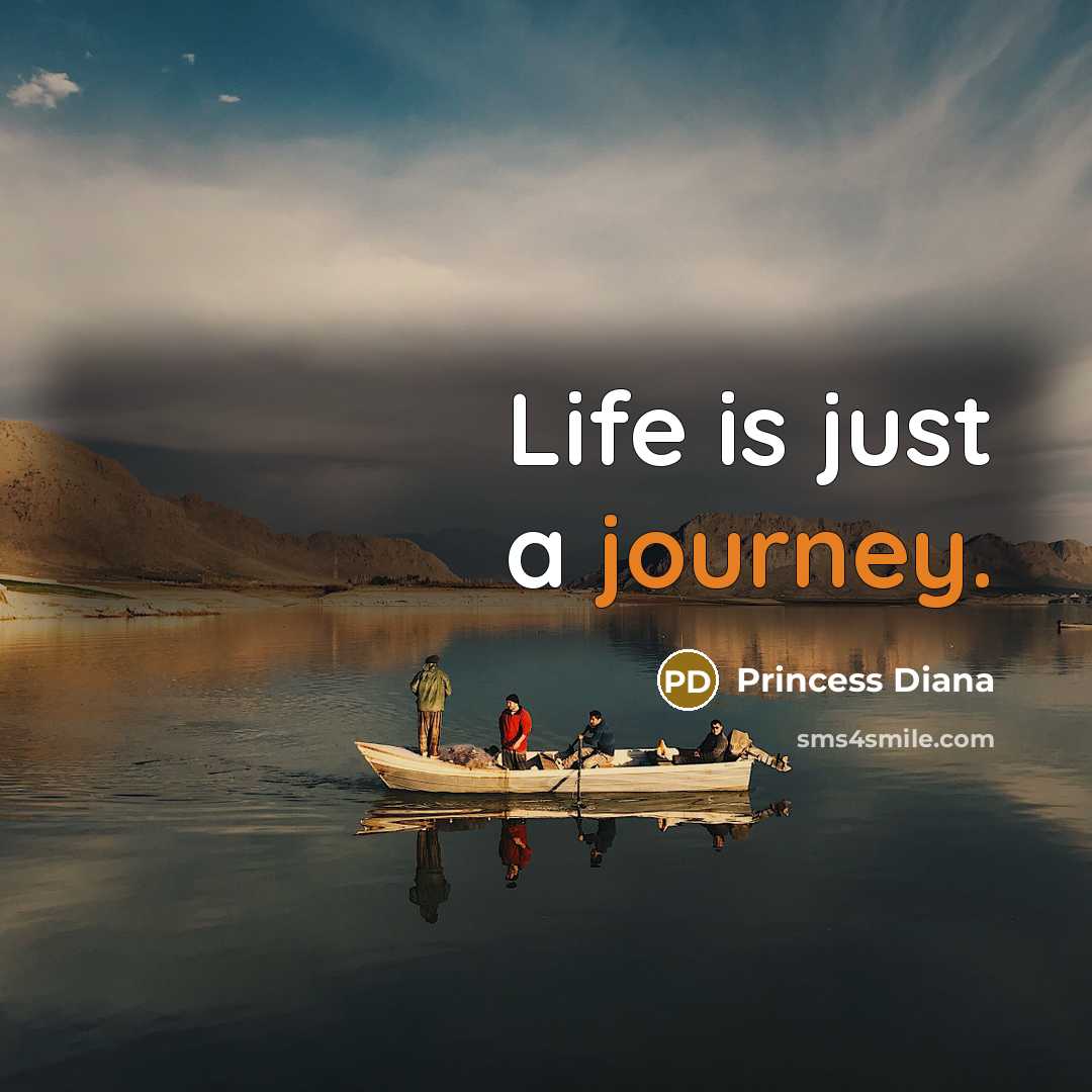 “Life is just a journey.…” quote by Princess Diana