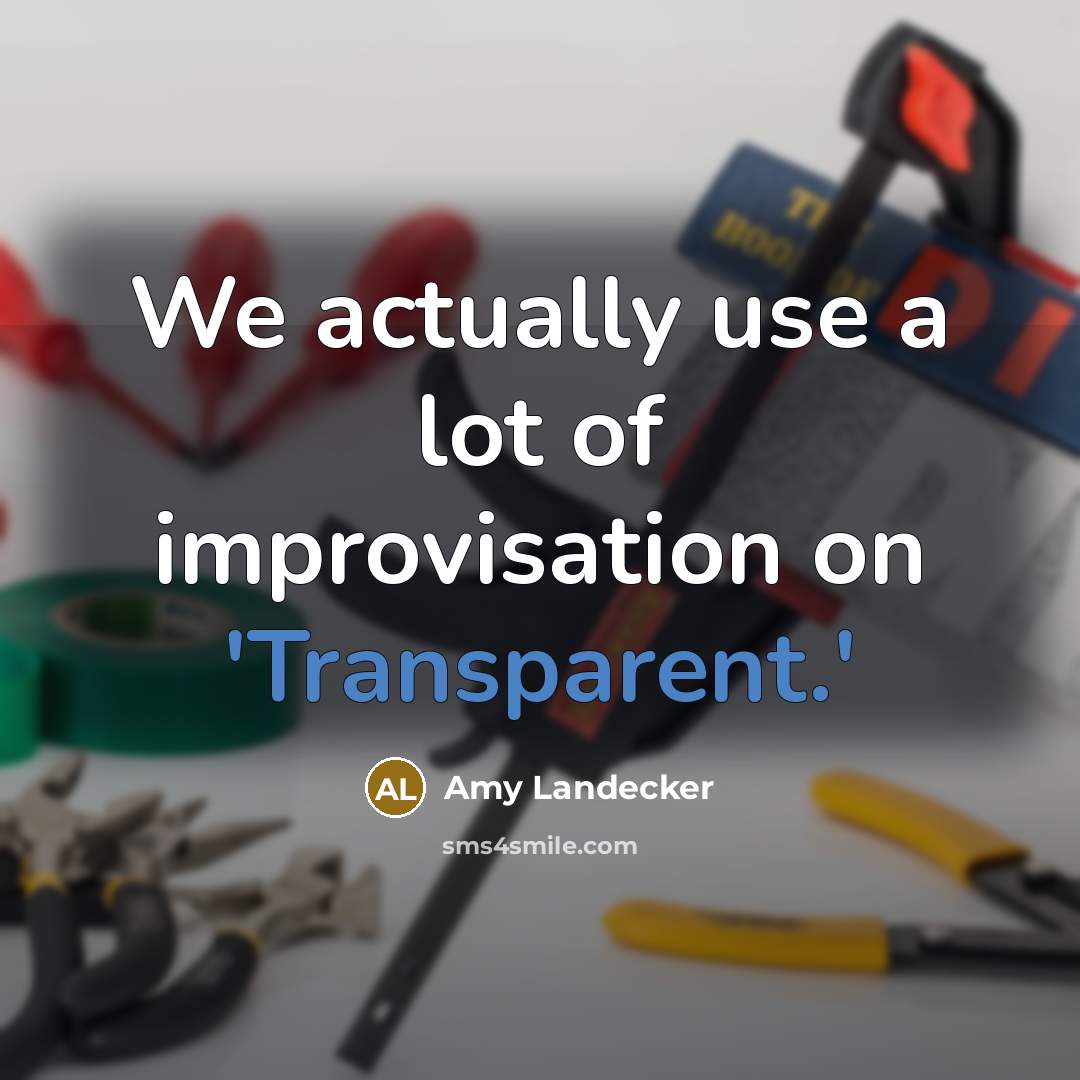 “We actually use a lot of improvisation on 'Transparent.'…” quote by Amy Landecker
