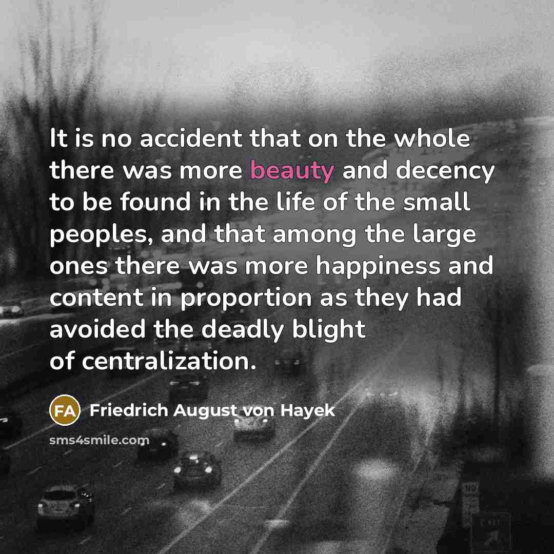 “It is no accident that on the whole there was…” quote by Friedrich August von Hayek