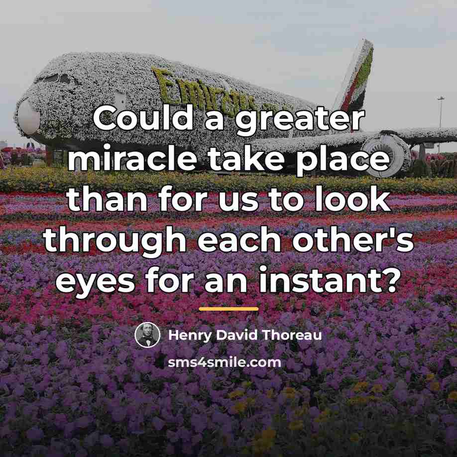 “Could a greater miracle take place than for us to…” quote by Henry David Thoreau