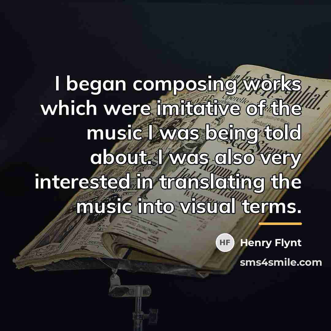 “I began composing works which were imitative of the music…” quote by Henry Flynt