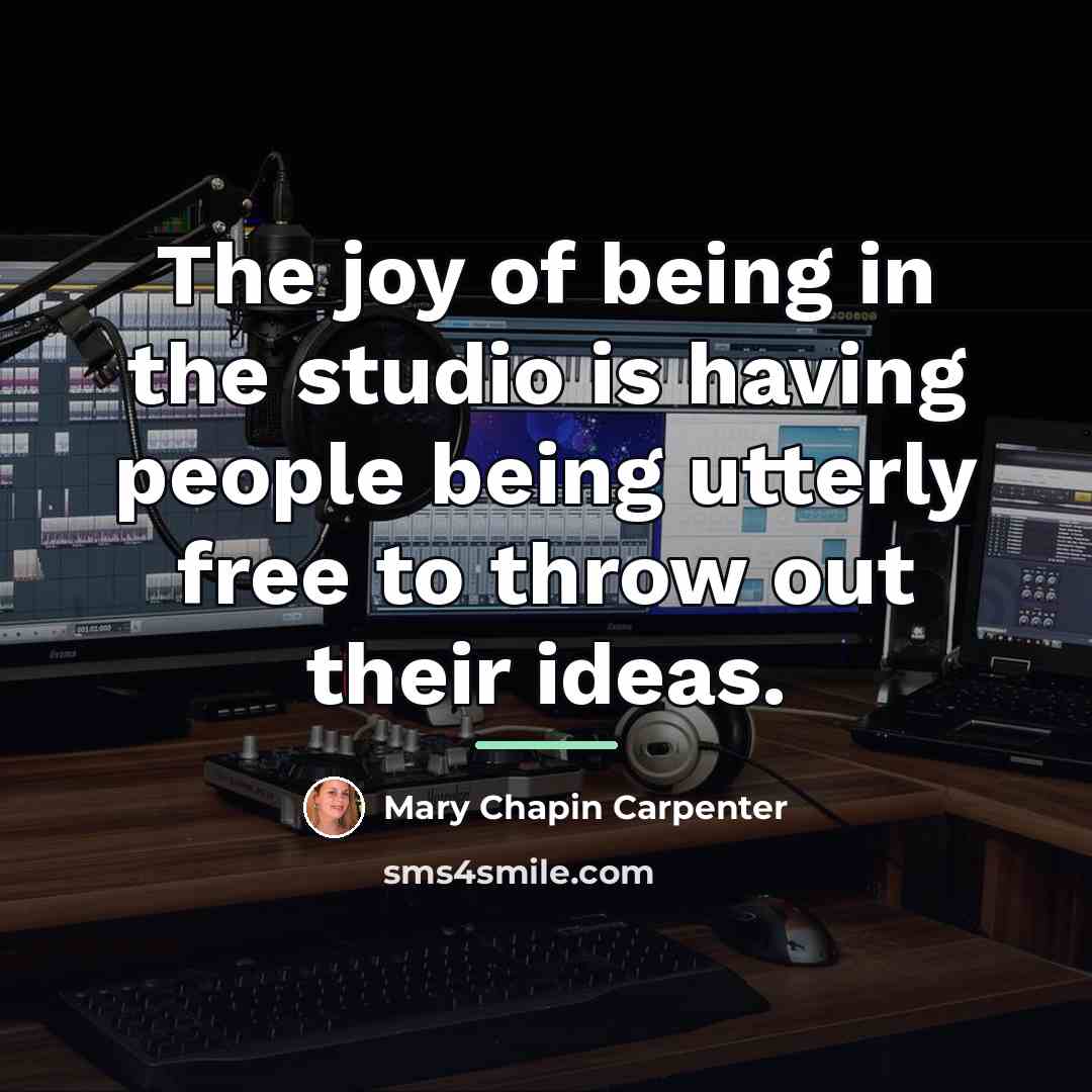 “The joy of being in the studio is having people…” quote by Mary Chapin Carpenter