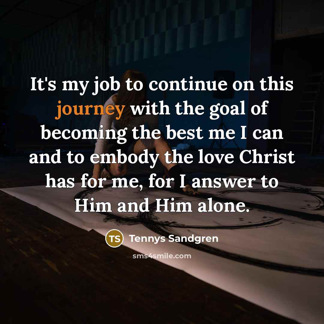 “It's my job to continue on this journey with the…” quote by Tennys Sandgren