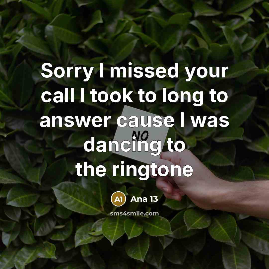 “Sorry I missed your call I took to long to…” quote by Ana 13