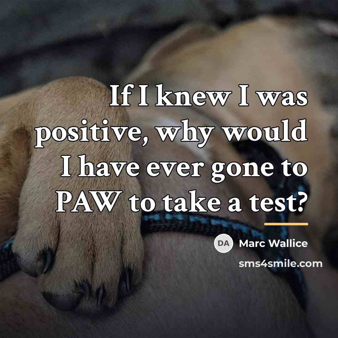 “If I knew I was positive, why would I have…” quote by Marc Wallice