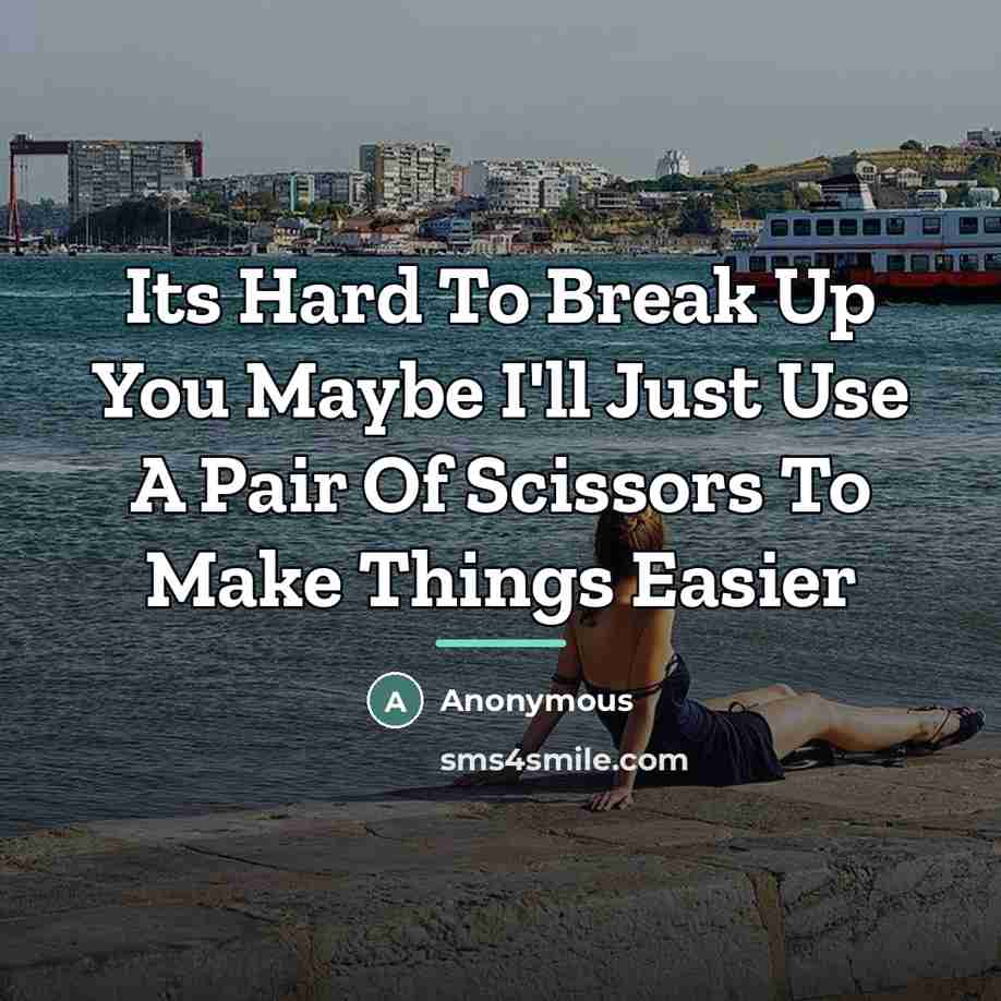 “Its Hard To Break Up You Maybe I'll Just Use…” quote by Anonymous