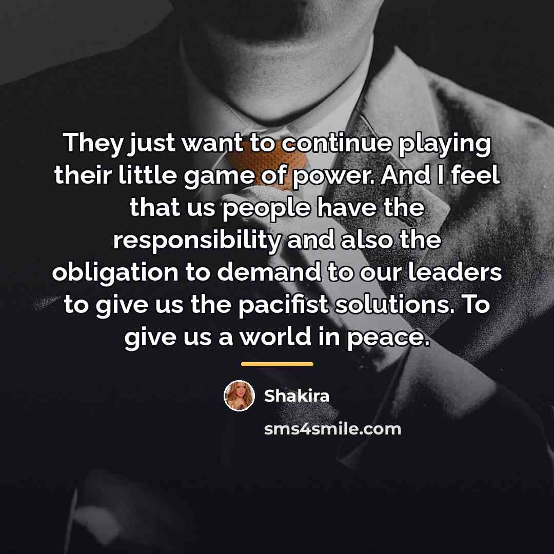 “They just want to continue playing their little game of…” quote by Shakira