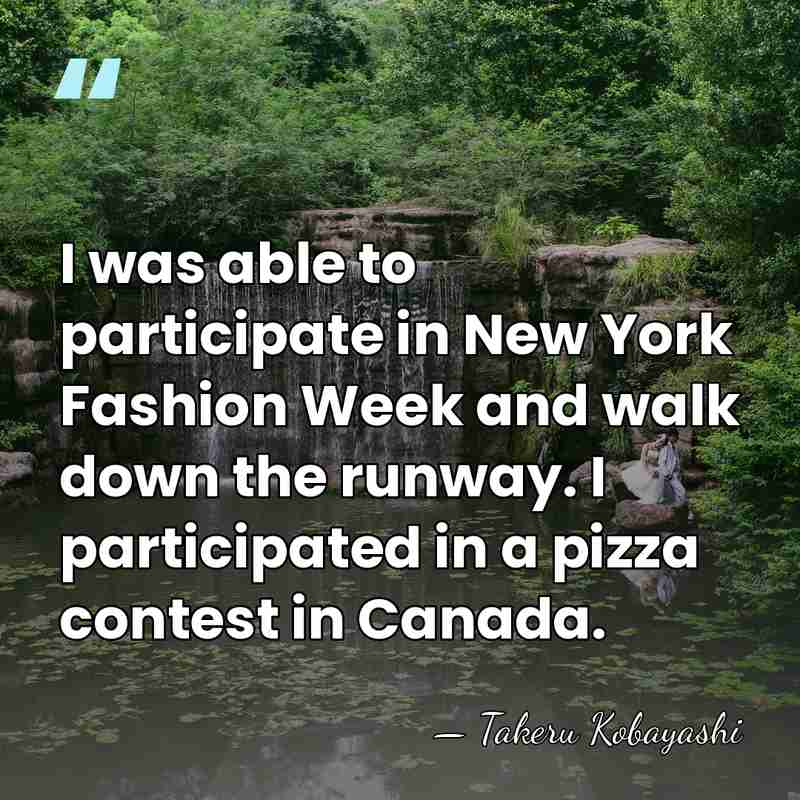 I was able to participate in New York Fashion Week and walk&hellip; - Takeru Kobayashi