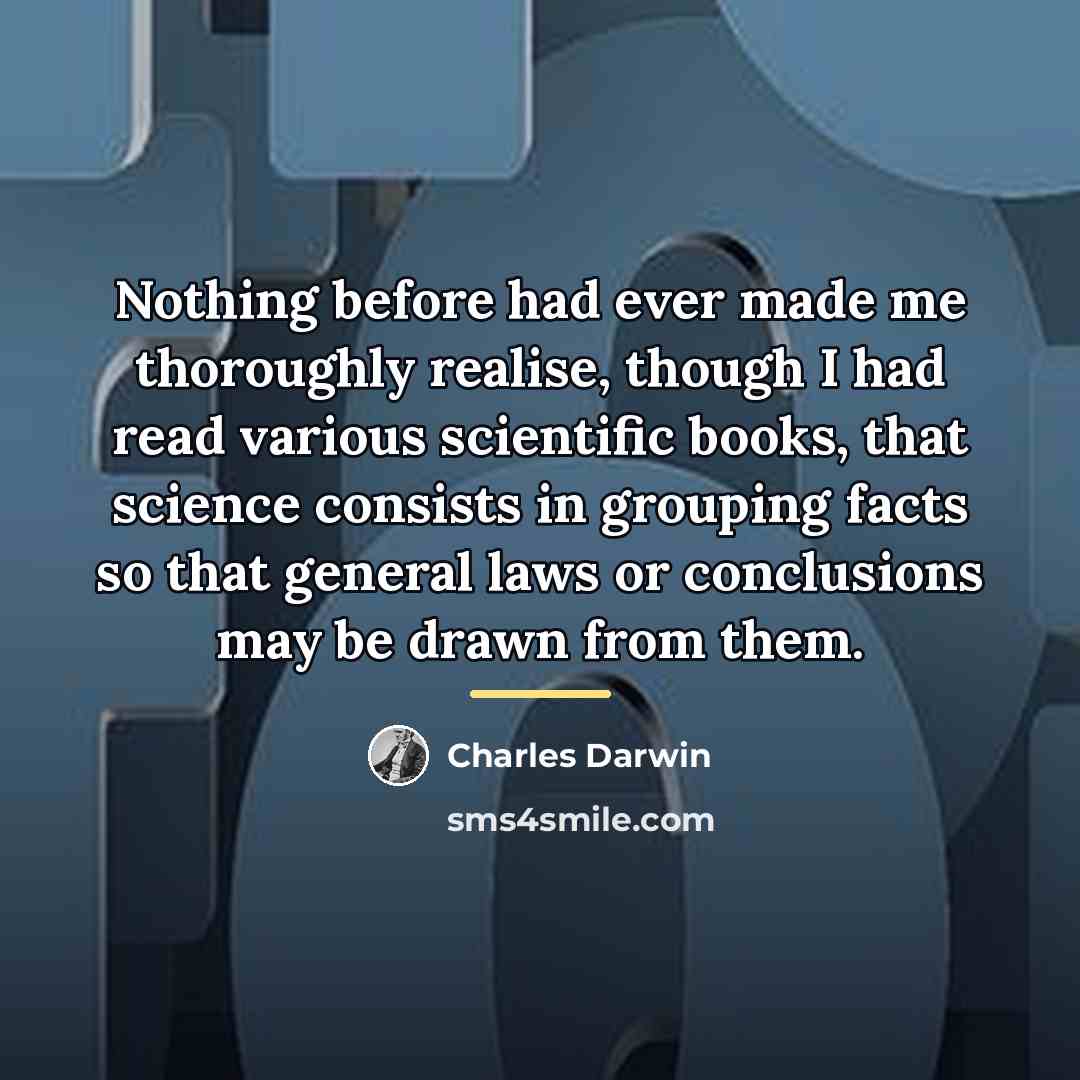 “Nothing before had ever made me thoroughly realise, though I…” quote by Charles Darwin