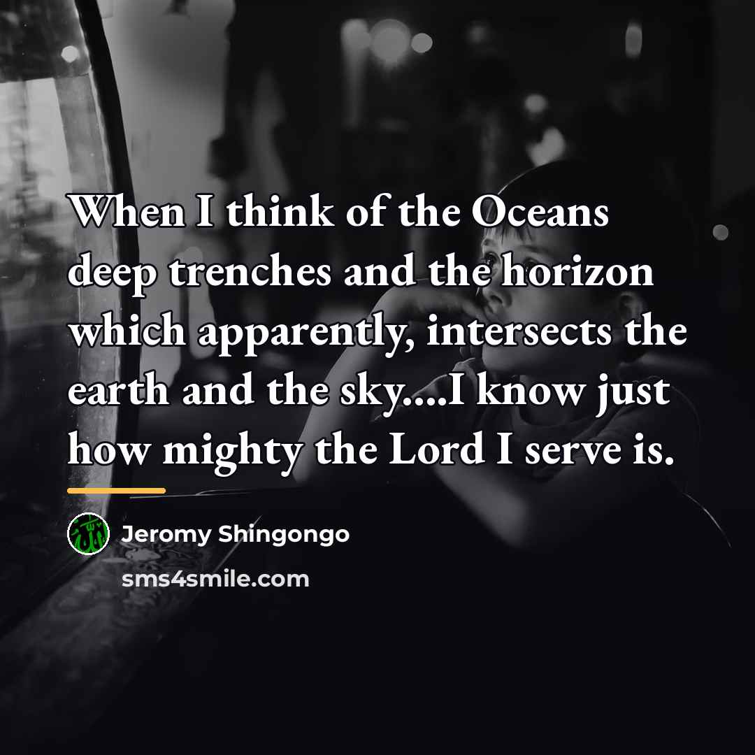 “When I think of the Oceans deep trenches and the…” quote by Jeromy Shingongo