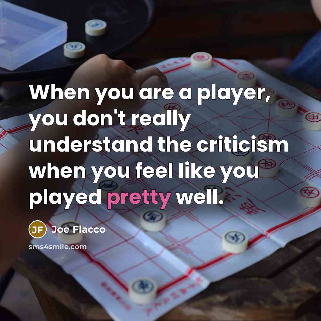 “When you are a player, you don't really understand the…” quote by Joe Flacco