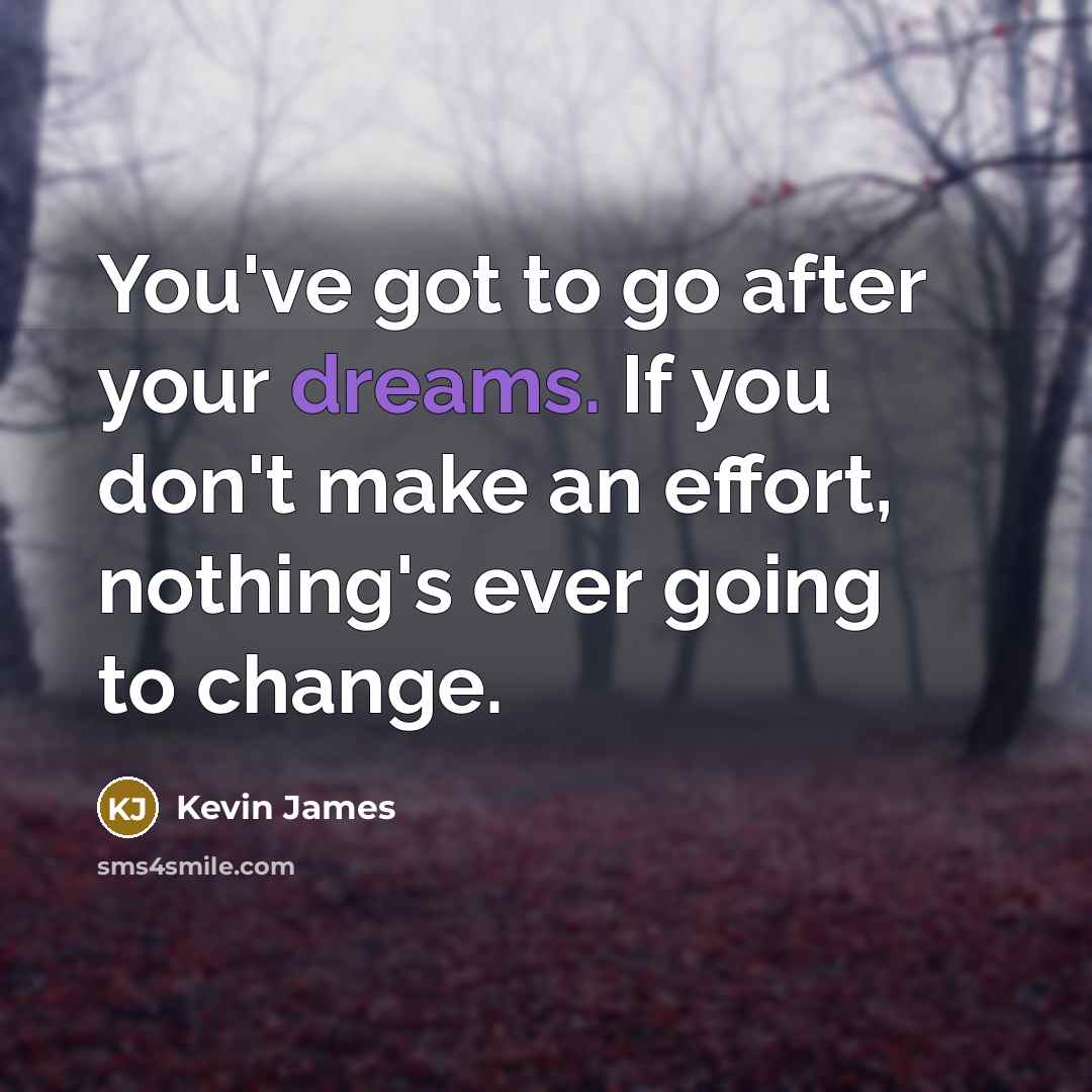 “You've got to go after your dreams. If you don't…” quote by Kevin James