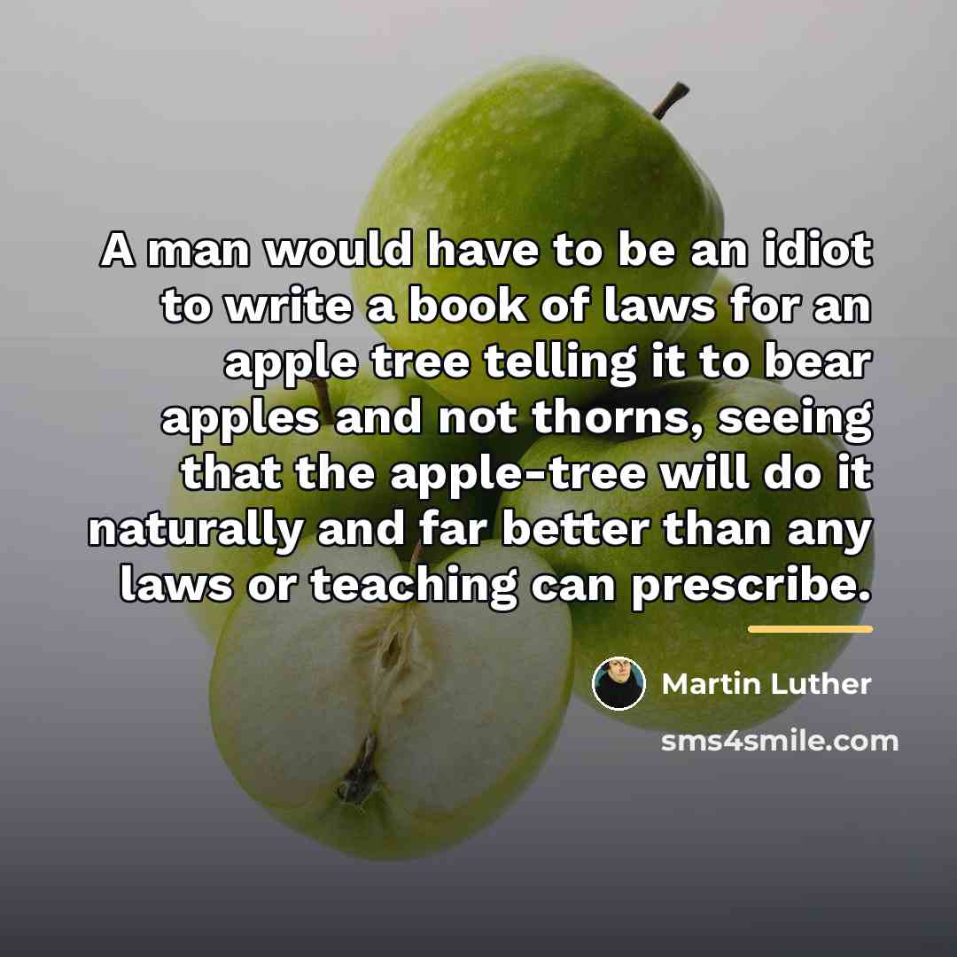 “A man would have to be an idiot to write…” quote by Martin Luther