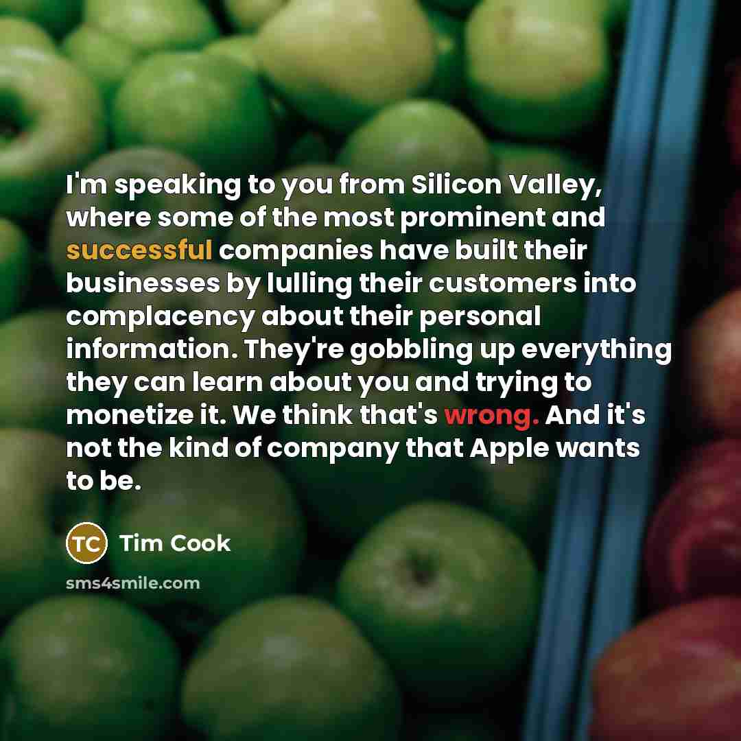 “I'm speaking to you from Silicon Valley, where some of…” quote by Tim Cook