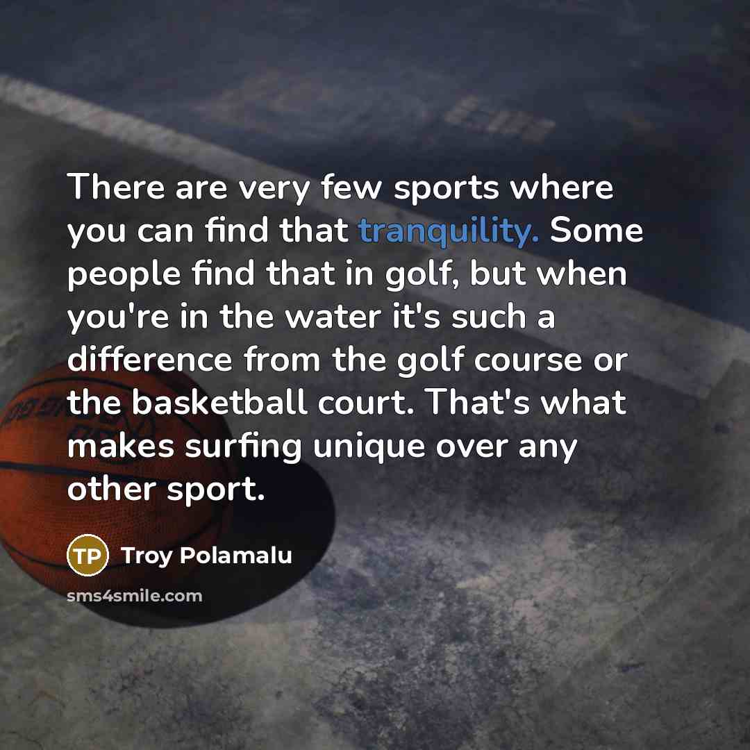“There are very few sports where you can find that…” quote by Troy Polamalu