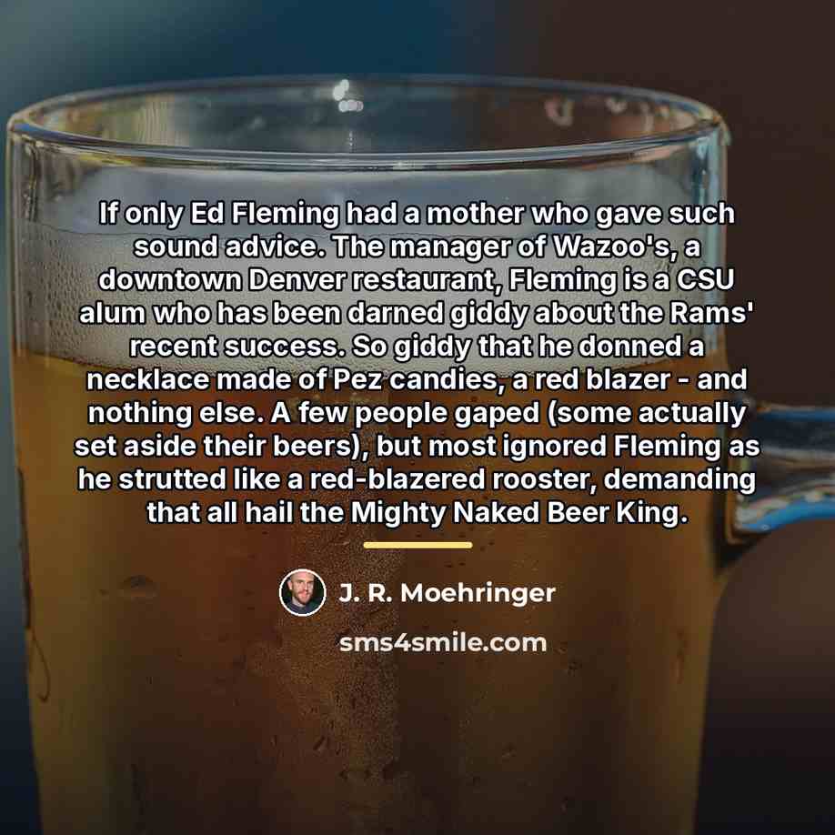 “If only Ed Fleming had a mother who gave such…” quote by J. R. Moehringer