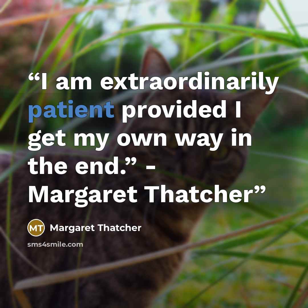 “I am extraordinarily patient provided I get my own way in the end.” - Margaret Thatcher” quote by Margaret Thatcher