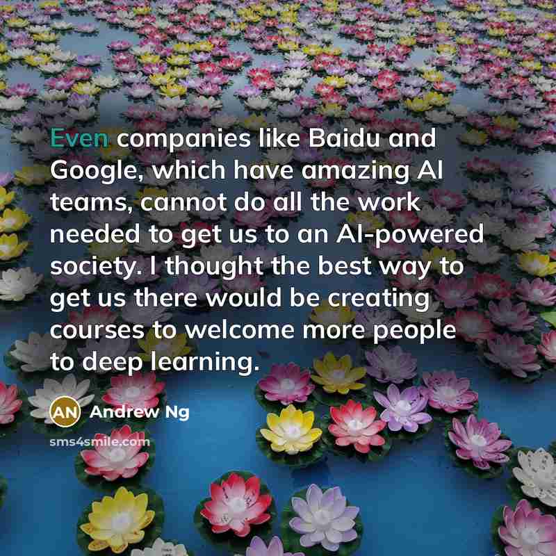 “Even companies like Baidu and Google, which have amazing AI…” quote by Andrew Ng