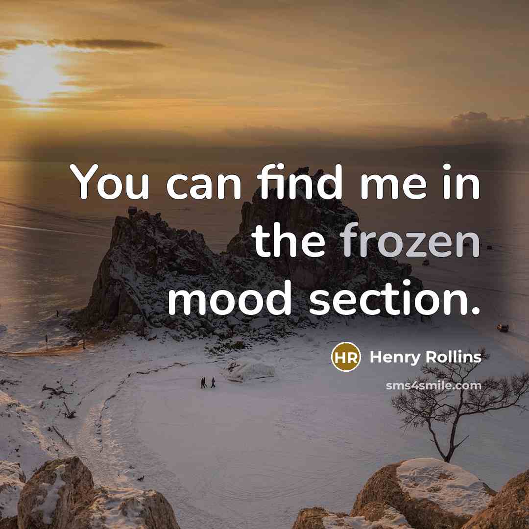 “You can find me in the frozen mood section.…” quote by Henry Rollins