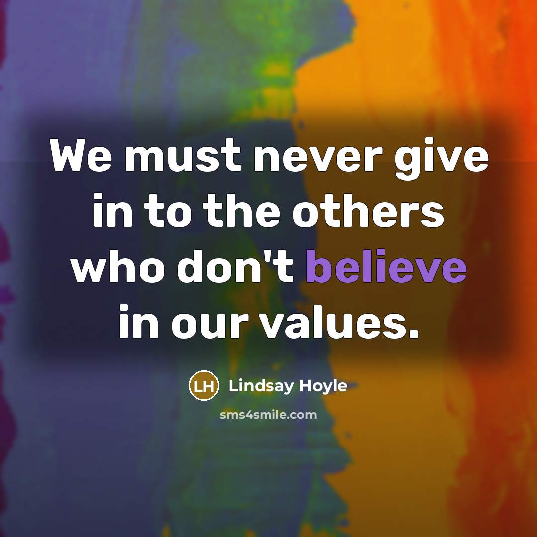 “We must never give in to the others who don't…” quote by Lindsay Hoyle