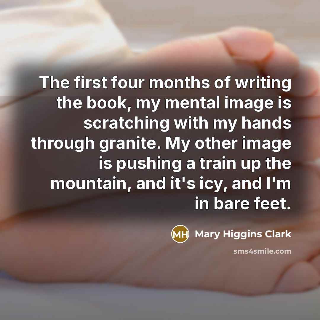 “The first four months of writing the book, my mental…” quote by Mary Higgins Clark