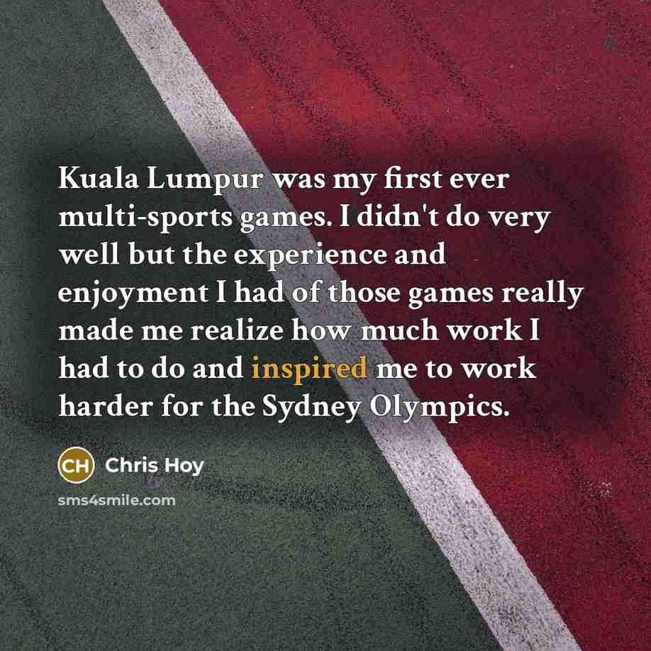 “Kuala Lumpur was my first ever multi-sports games. I didn't…” quote by Chris Hoy