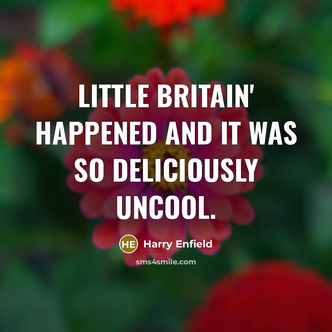 “Little Britain' happened and it was so deliciously uncool.…” quote by Harry Enfield