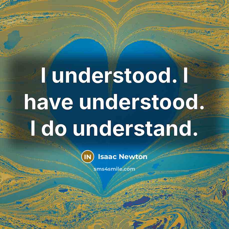 “I understood. I have understood. I do understand.…” quote by Isaac Newton