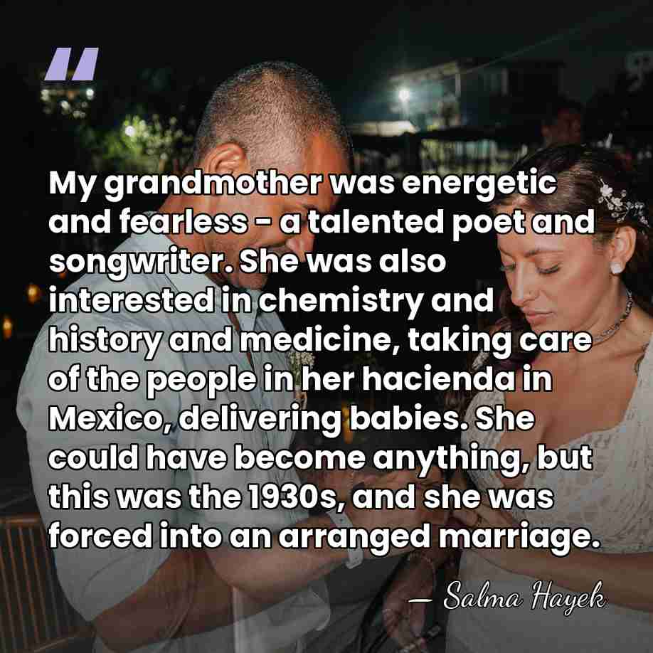 My grandmother was energetic and fearless - a talented poet and songwriter.&hellip; - Salma Hayek