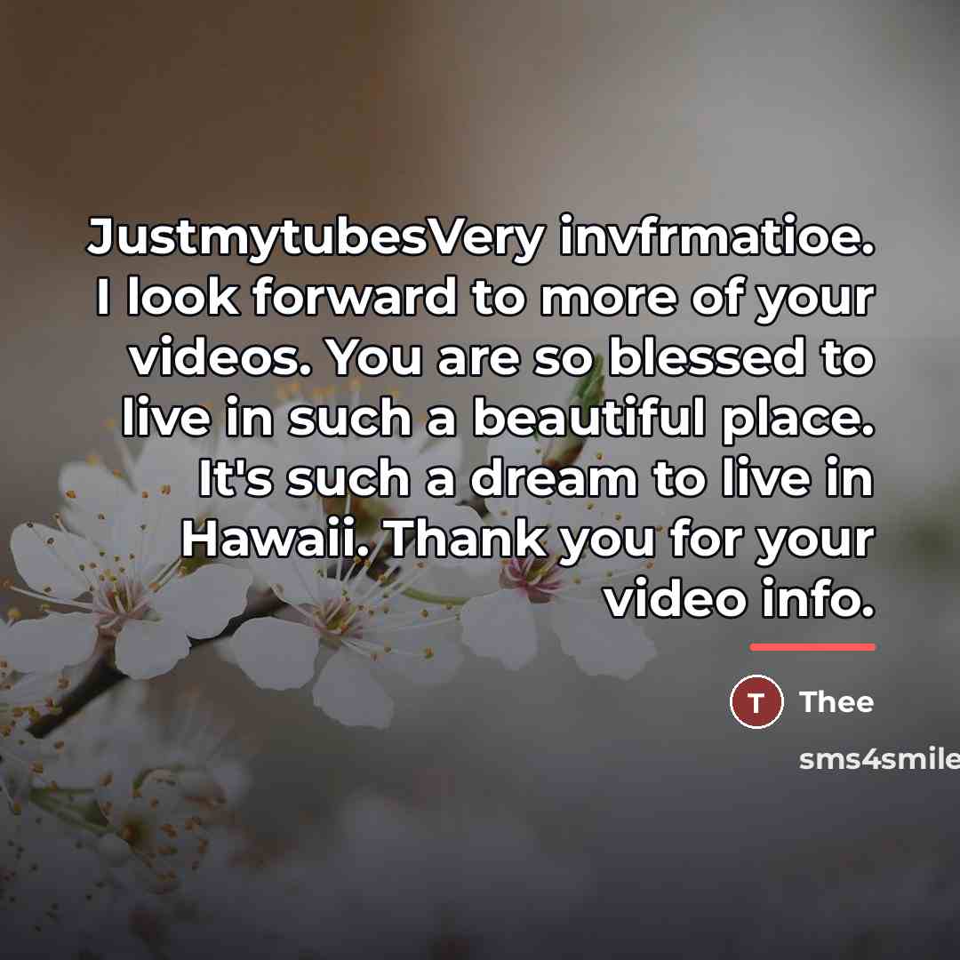 “JustmytubesVery invfrmatioe. I look forward to more of your videos.…” quote by Thee