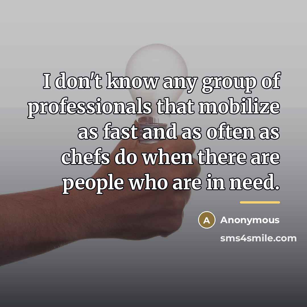 “I don't know any group of professionals that mobilize as…” quote by Anonymous