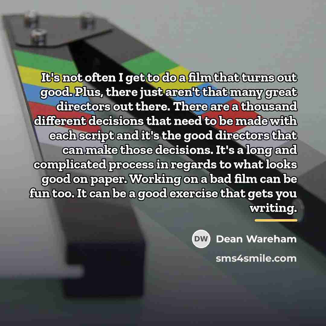 “It's not often I get to do a film that…” quote by Dean Wareham