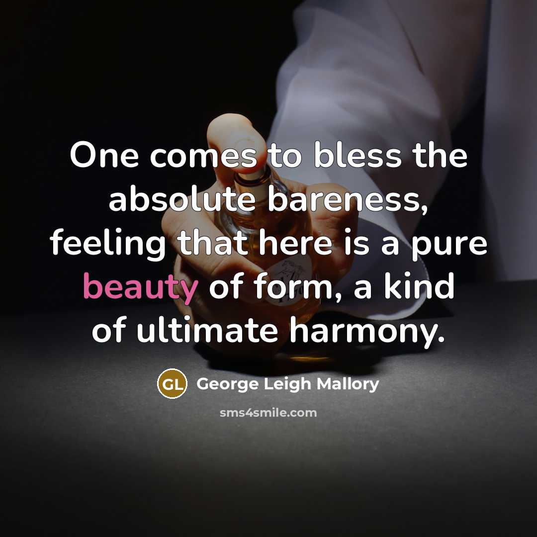 “One comes to bless the absolute bareness, feeling that here…” quote by George Leigh Mallory