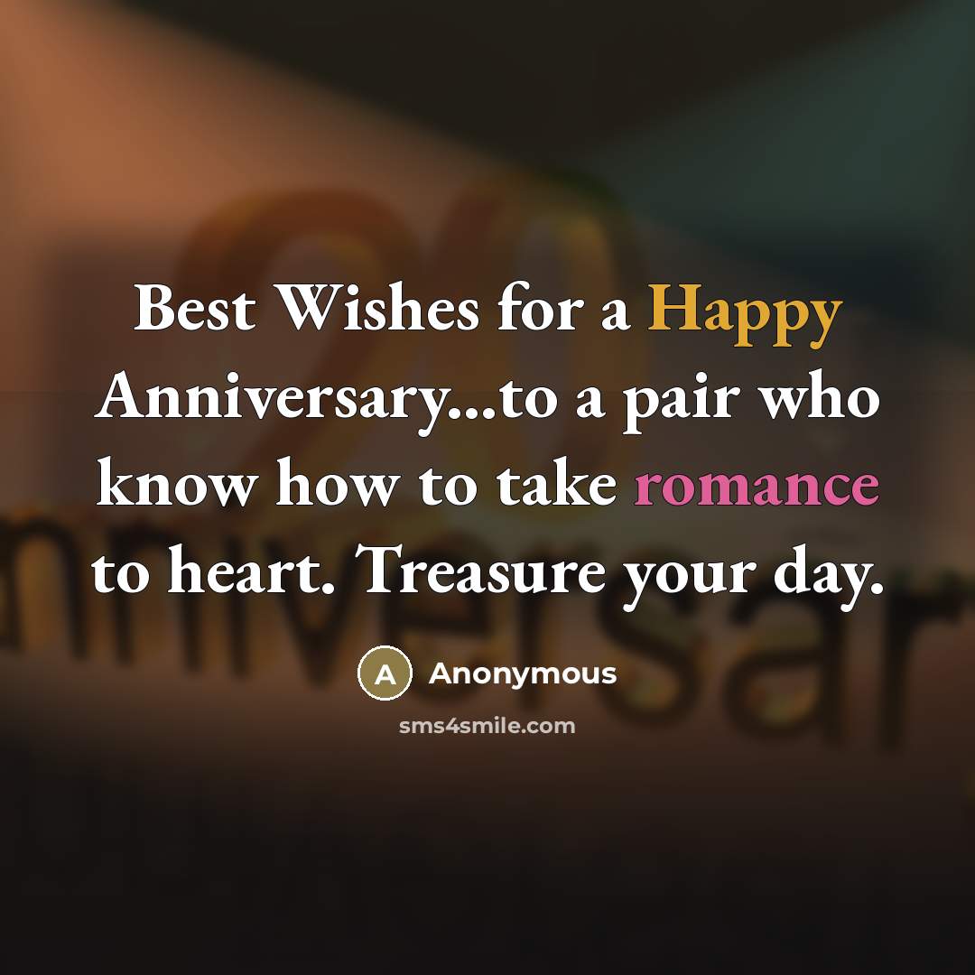 “Best Wishes for a Happy Anniversary...to a pair who know…” quote by Anonymous