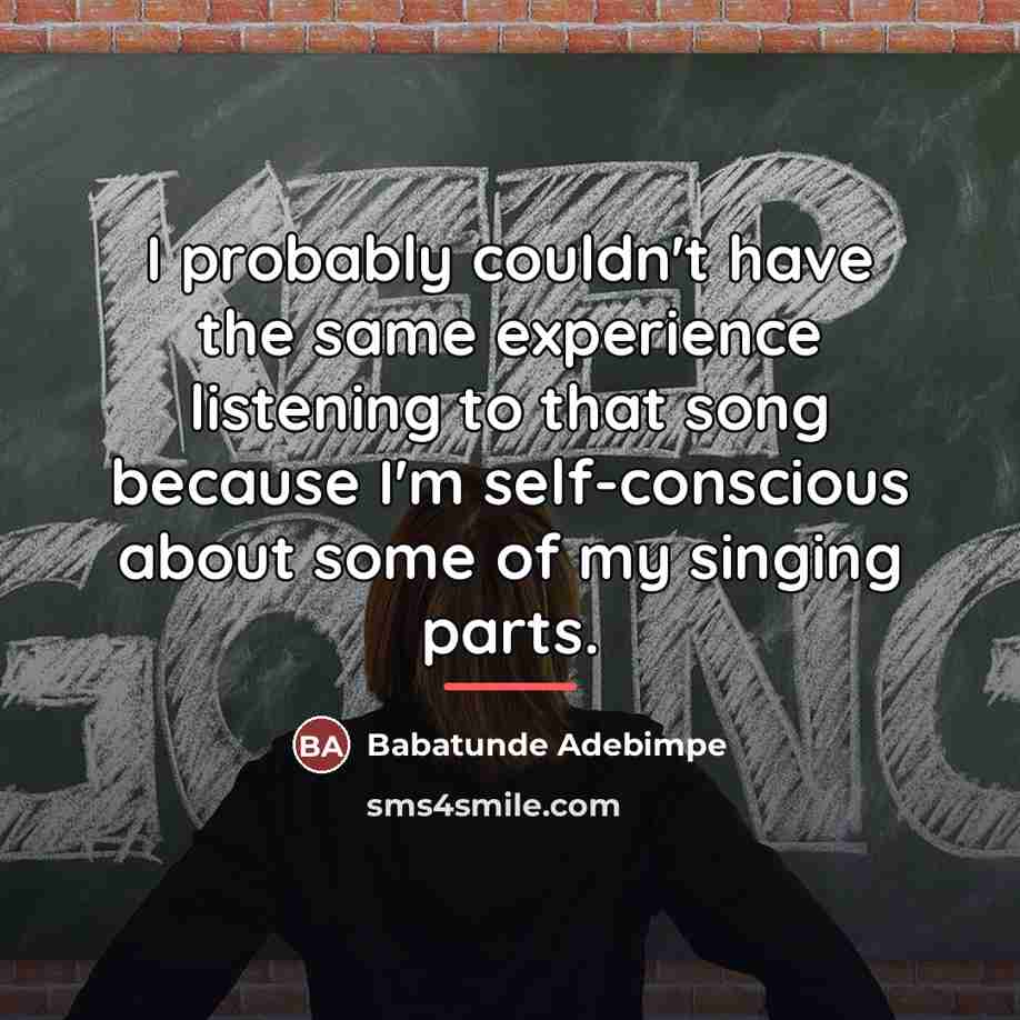“I probably couldn't have the same experience listening to that…” quote by Babatunde Adebimpe