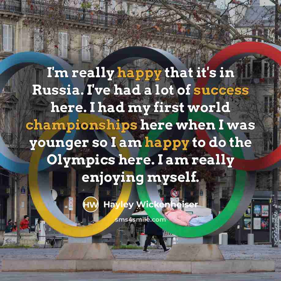 “I'm really happy that it's in Russia. I've had a…” quote by Hayley Wickenheiser