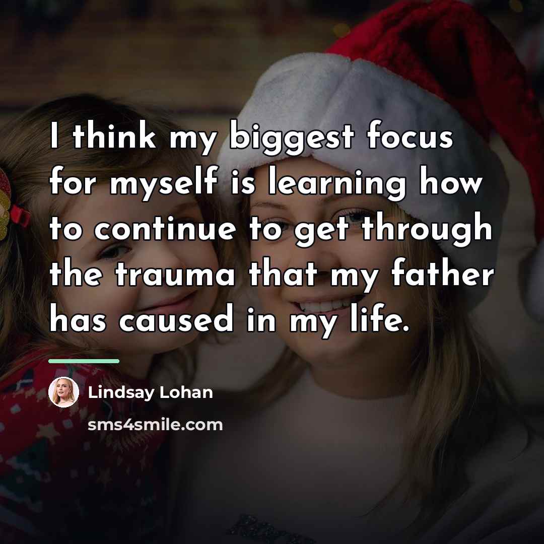“I think my biggest focus for myself is learning how…” quote by Lindsay Lohan