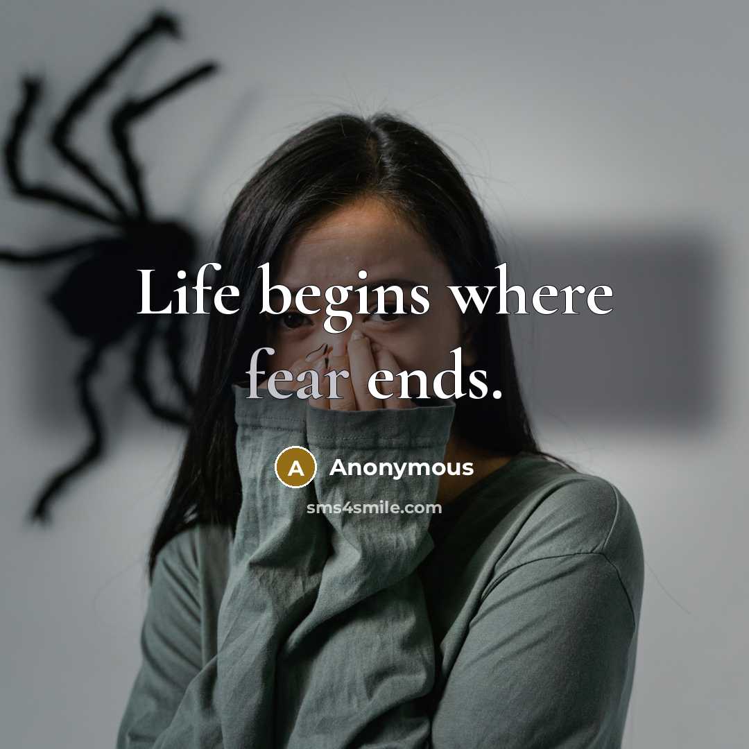 “Life begins where fear ends.…” quote by Anonymous