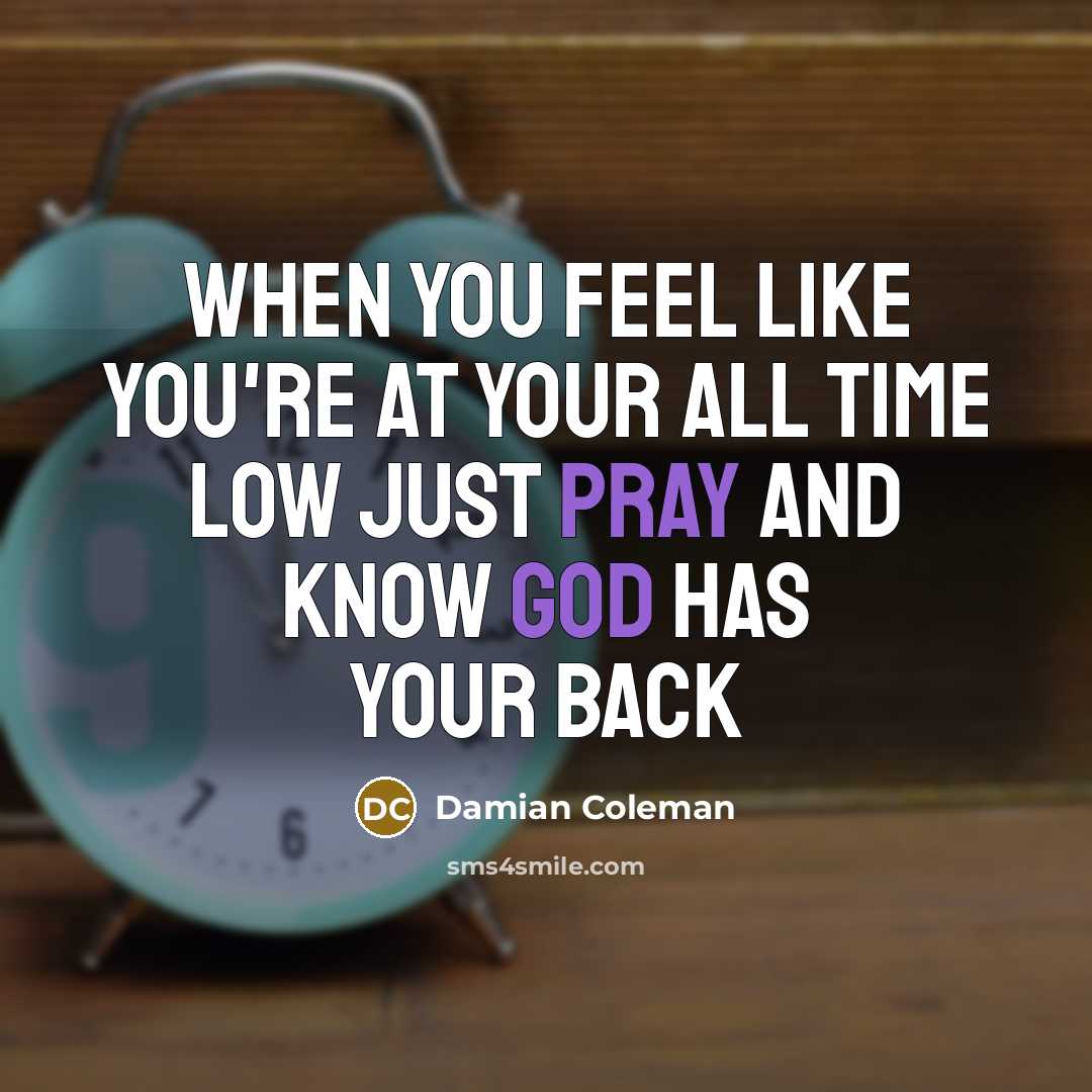 “When you feel like you're at your all time low…” quote by Damian Coleman