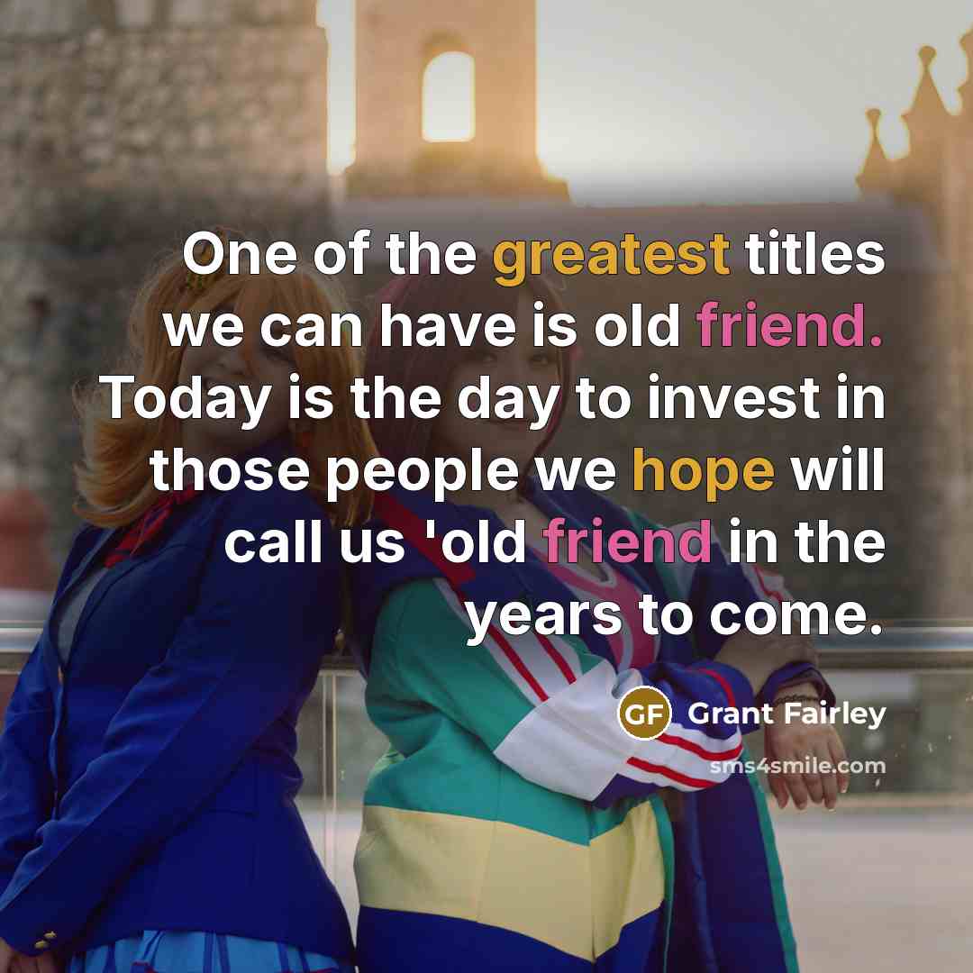 “One of the greatest titles we can have is old…” quote by Grant Fairley