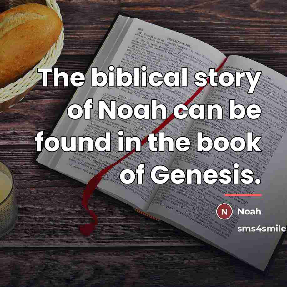 “The biblical story of Noah can be found in the…” quote by Noah