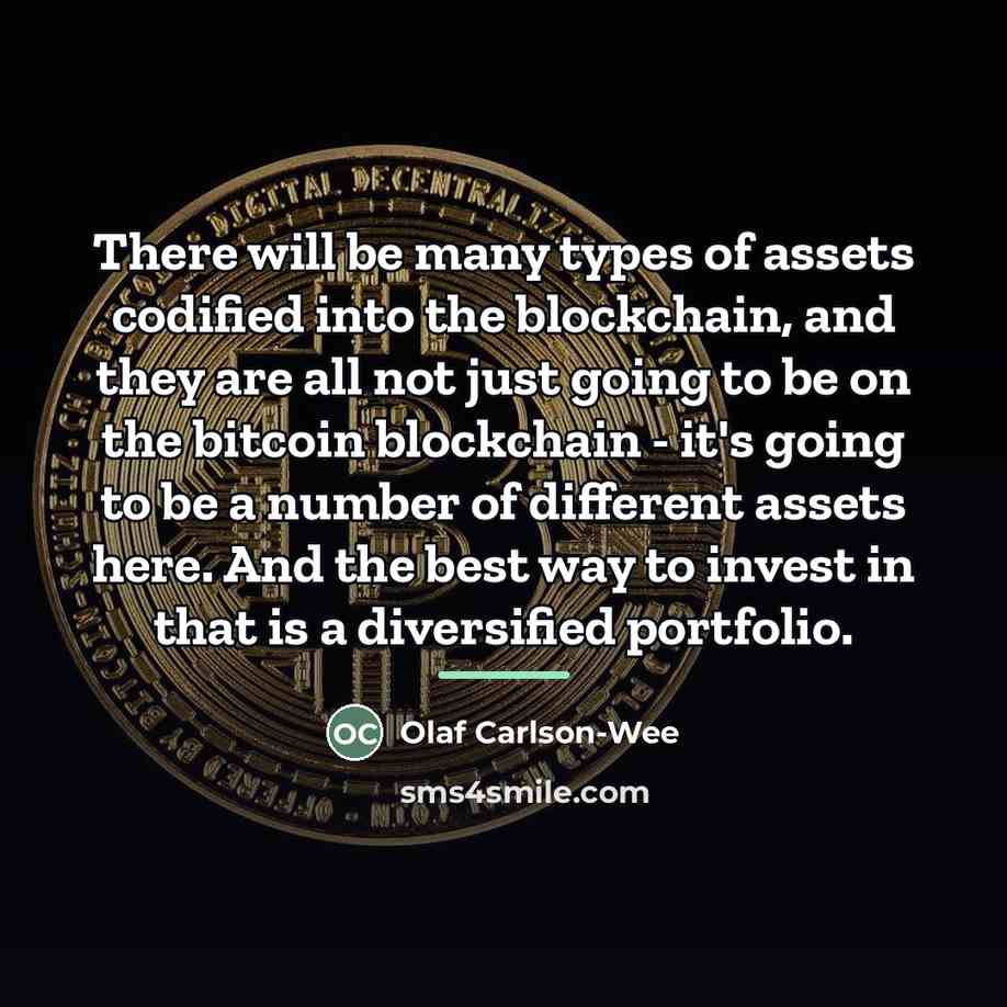 “There will be many types of assets codified into the…” quote by Olaf Carlson-Wee