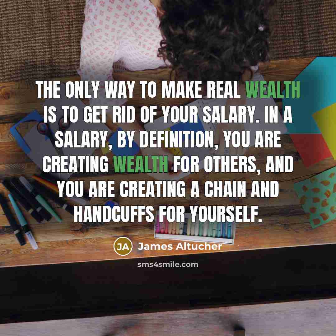“The only way to make real wealth is to get…” quote by James Altucher
