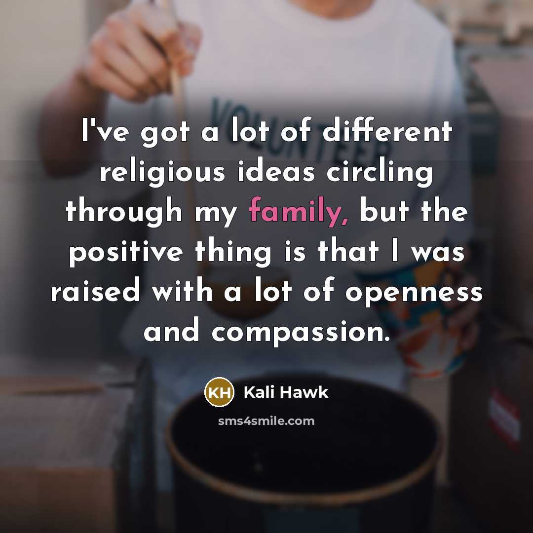 “I've got a lot of different religious ideas circling through…” quote by Kali Hawk