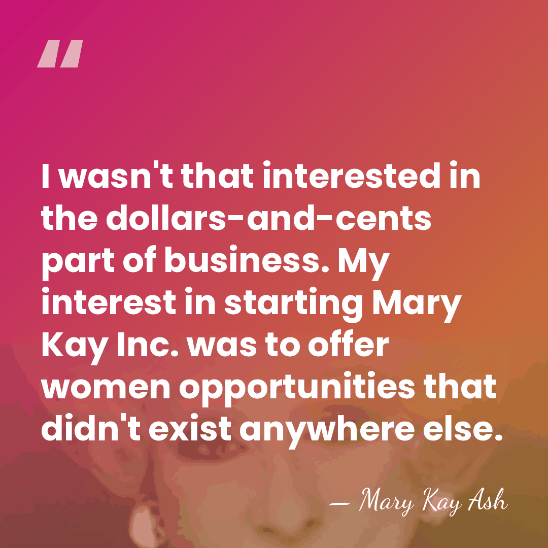 I wasn't that interested in the dollars-and-cents part of business. My interest&hellip; - Mary Kay Ash