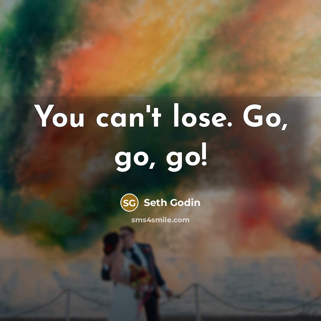 “You can't lose. Go, go, go!…” quote by Seth Godin