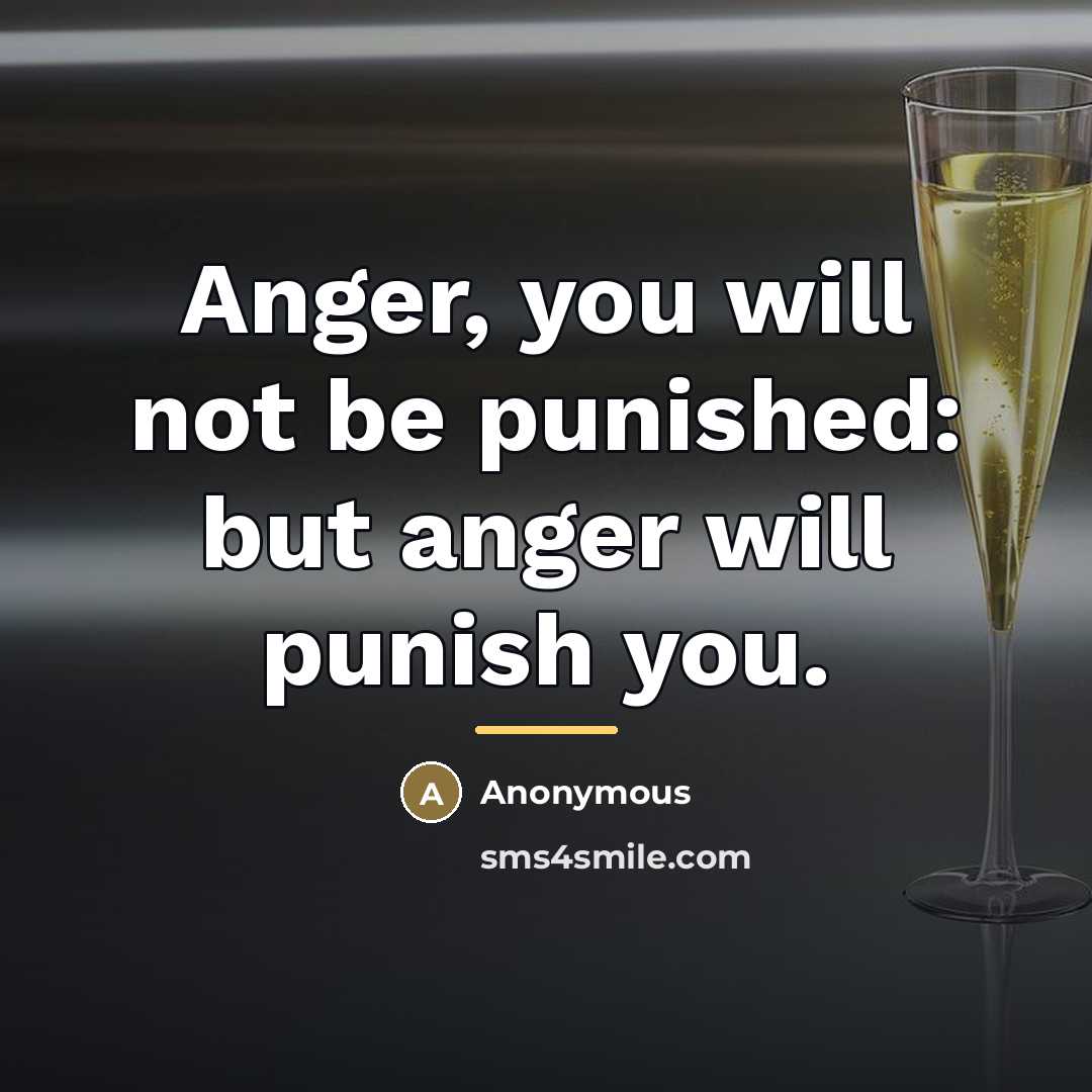 “Anger, you will not be punished: but anger will punish…” quote by Anonymous