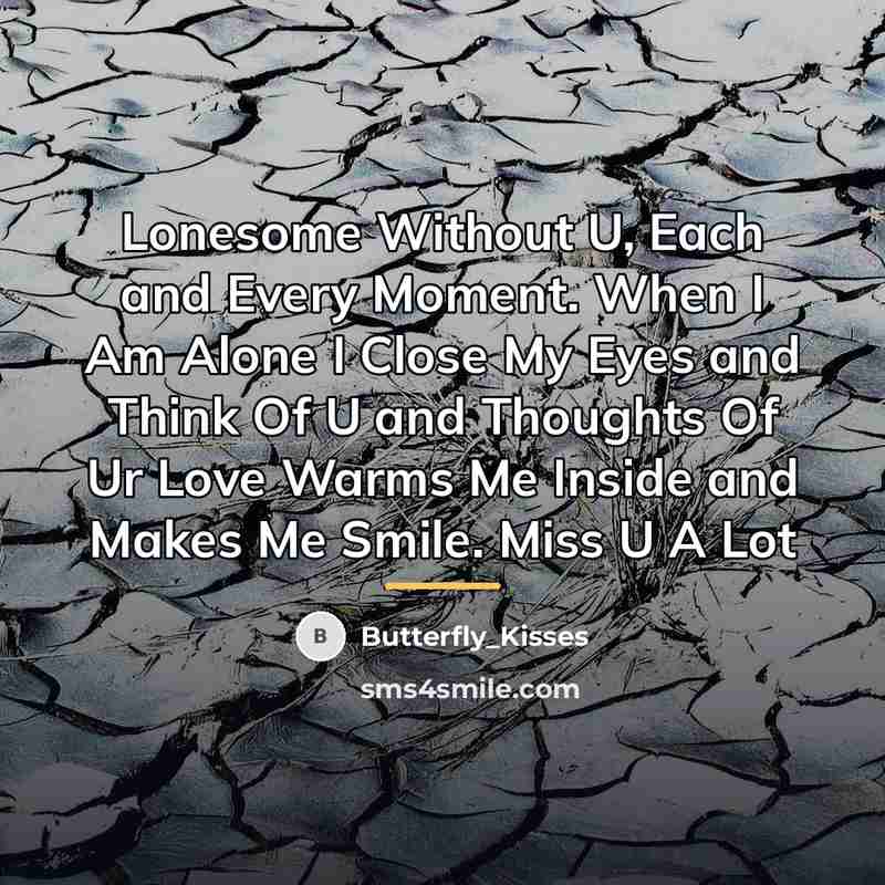 “Lonesome Without U, Each and Every Moment. When I Am…” quote by Butterfly_Kisses